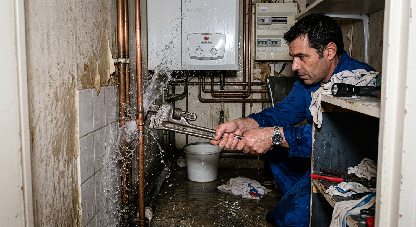 Réparation urgente fuite d'eau sur tuyauterie cuivre à Montreuil